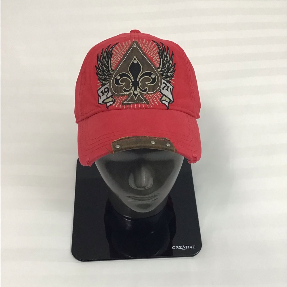 Daniel Cremieux Bright red Embroidered paneled cap